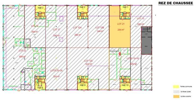 Location bureaux 1657 m² divisibles à partir de 301 m²