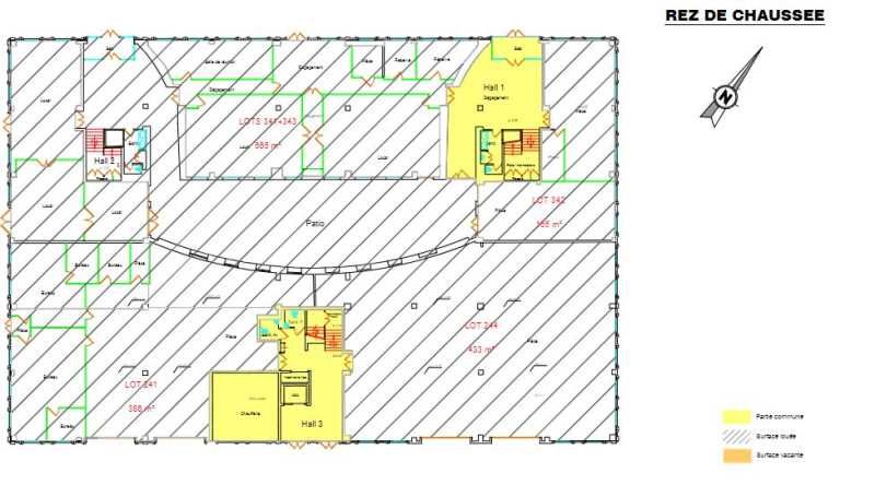 Location bureaux 604 m² divisibles à partir de 240 m²