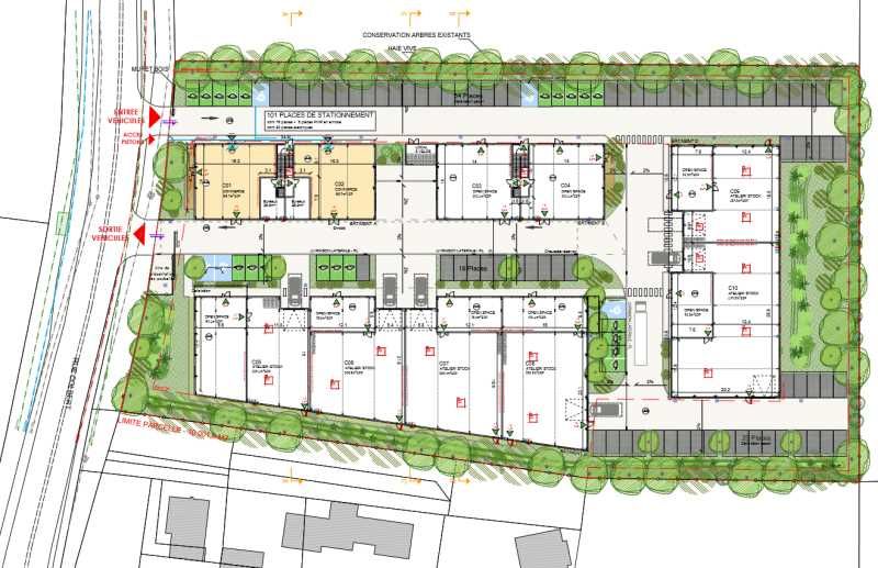Location locaux commerciaux 1682 m² divisibles à partir de 200 m²