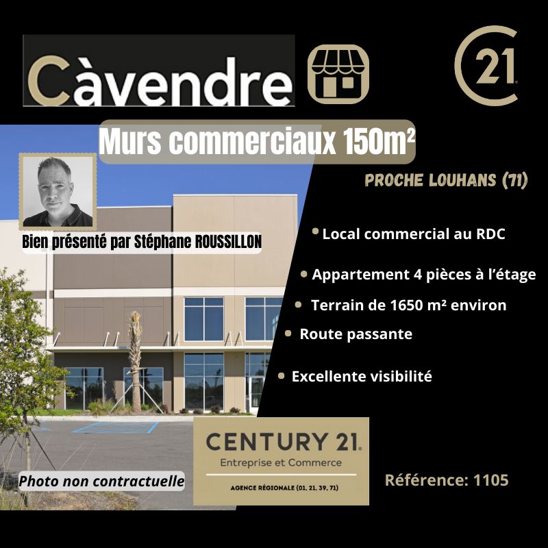 Vente local commercial 150.00 m² à LOUHANS