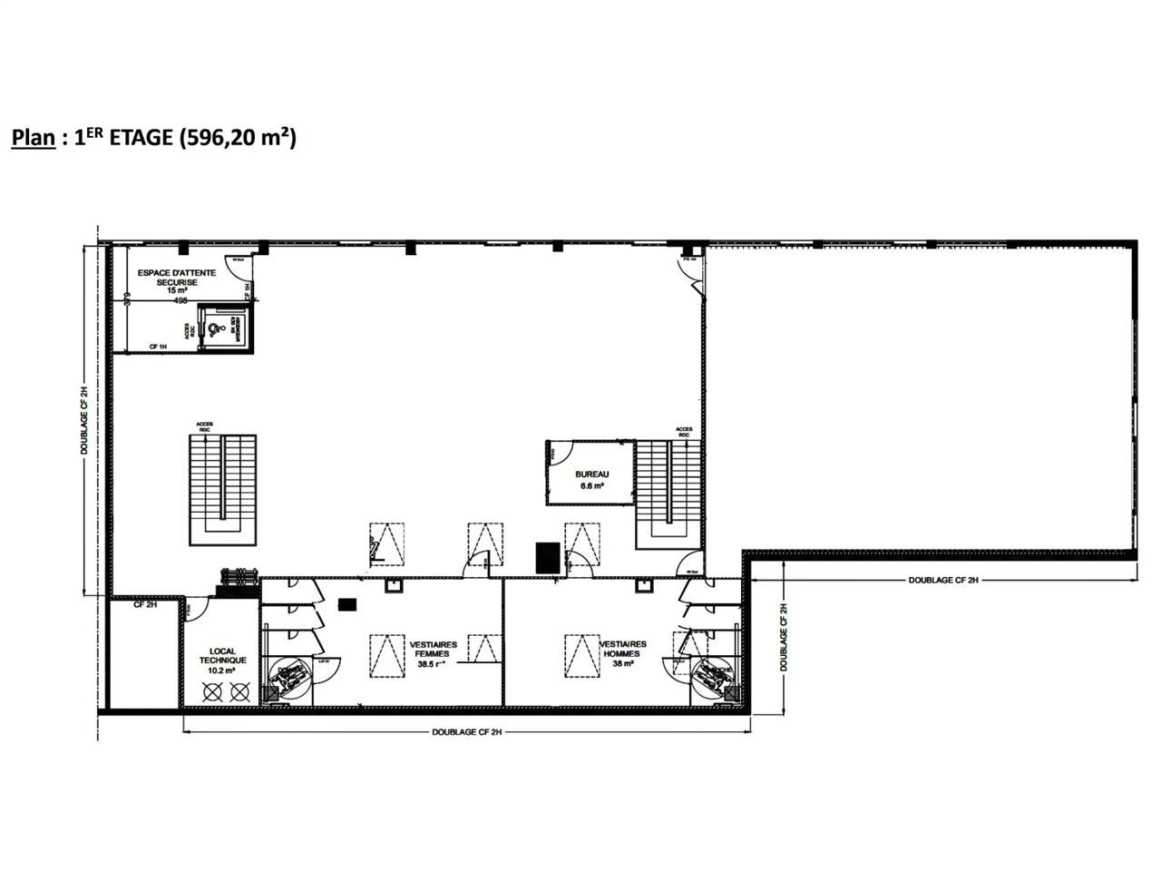 Location bureaux 696 m² non divisibles