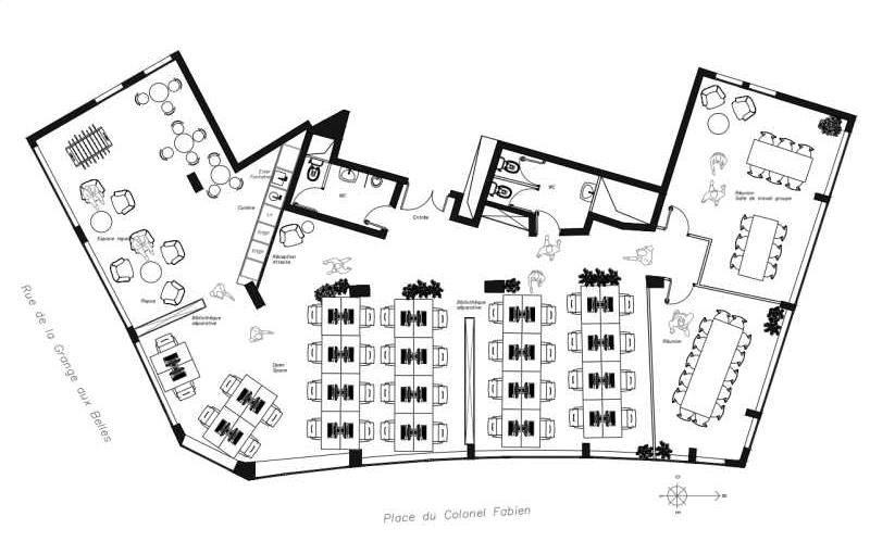 Coworking & bureaux flexibles à Paris 10 - 75010 plan - 1