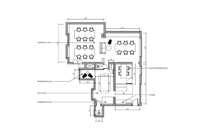 Coworking & bureaux flexibles à Paris 2 - 75002 plan - 1