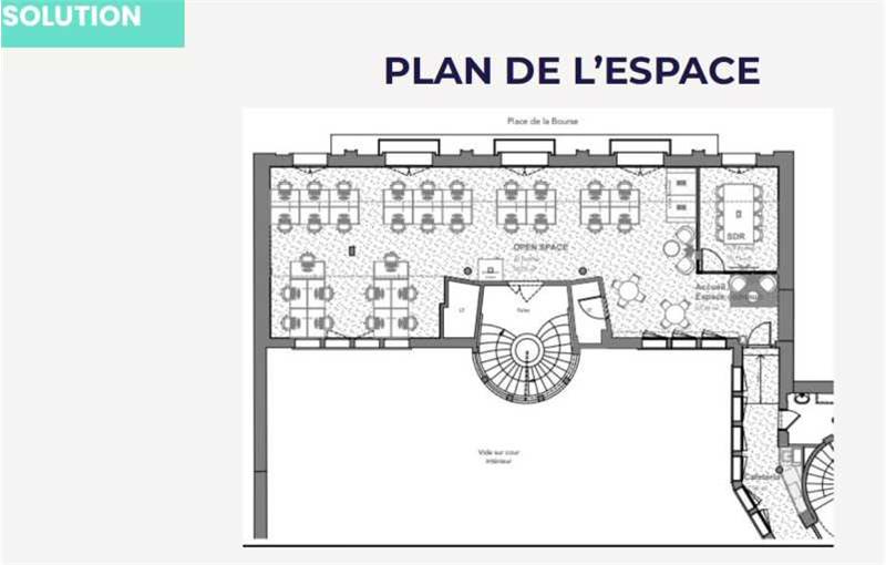 Coworking & bureaux flexibles à Paris 2 - 75002 plan - 1