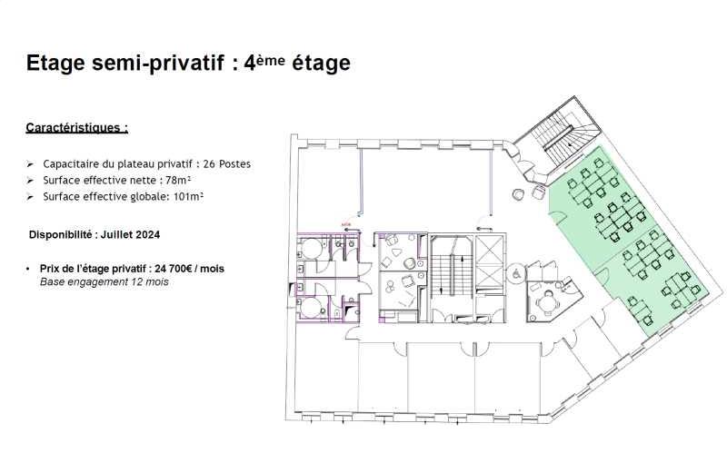 Coworking & bureaux flexibles à Paris 8 - 75008 plan - 1