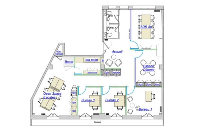 Coworking & bureaux flexibles à Paris 8 - 75008 plan - 1