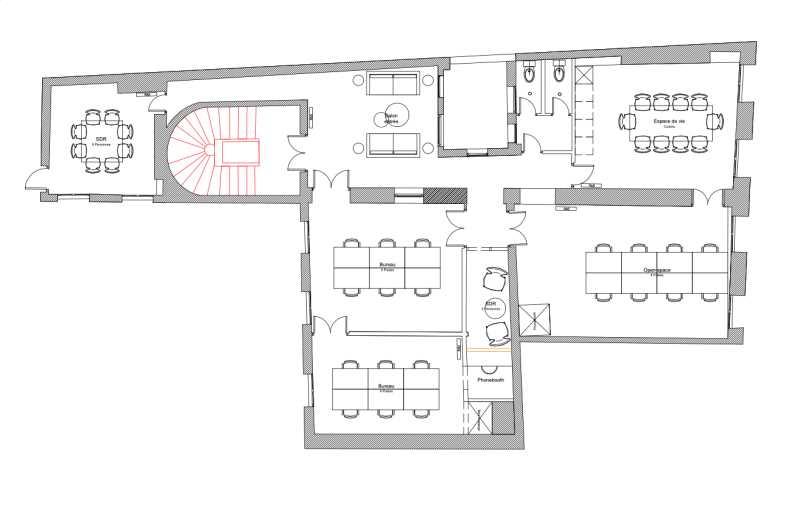 Coworking & bureaux flexibles à Paris 9 - 75009 plan - 1