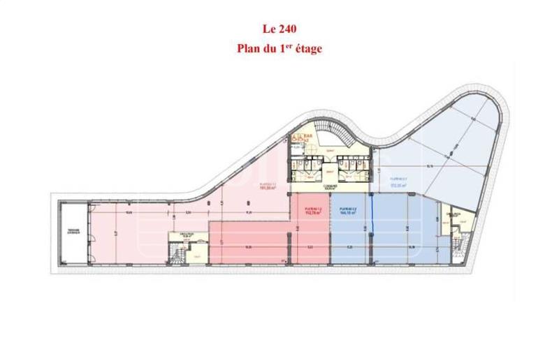 Location de bureau de 1 193 m² à Aix-en-Provence - 13100 plan - 1