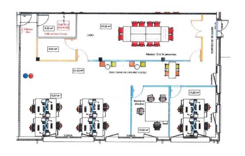 Location de bureau de 862 m² à Aix-en-Provence - 13100 plan - 1