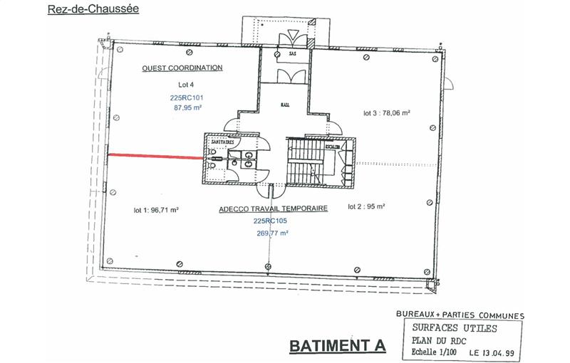 Location de bureau de 185 m² à Aix-en-Provence - 13100 plan - 1