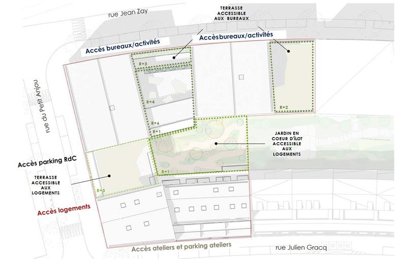 Location de bureau de 1 130 m² à Angers - 49000 plan - 1