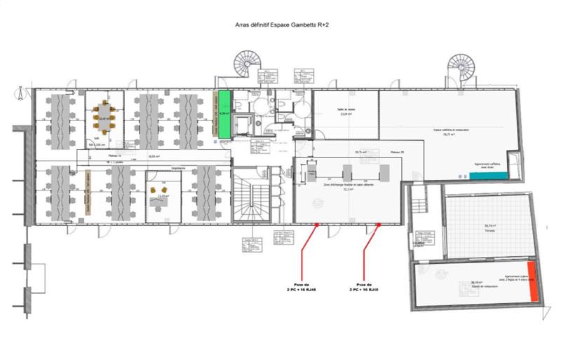 Location de bureau de 197 m² à Arras - 62000 plan - 1