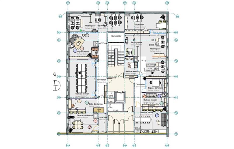 Location de bureau de 394 m² à Arras - 62000 plan - 1