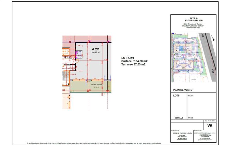 Location de bureau de 105 m² à Aubagne - 13400 plan - 1