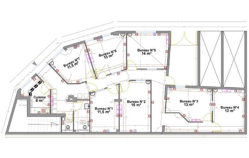 Location de bureau de 40 m² à Beauchamp - 95250 plan - 1