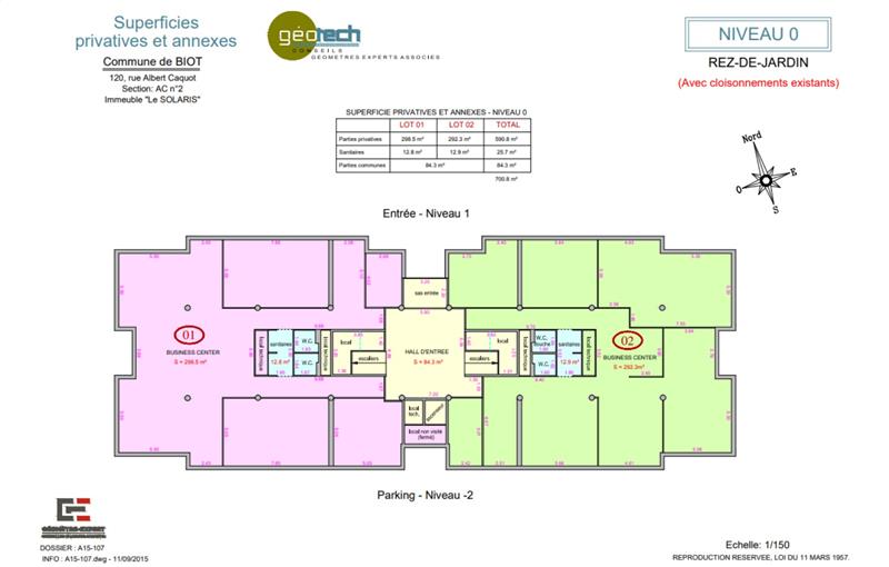 Location de bureau de 2 104 m² à Biot - 06410 plan - 1