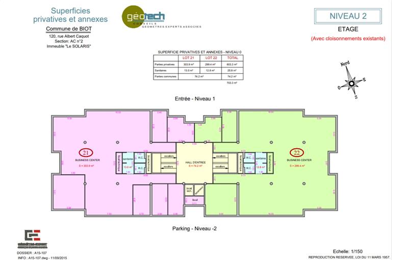 Location de bureau de 358 m² à Biot - 06410 plan - 1