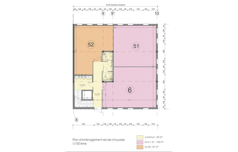 Location de bureau de 170 m² à Boos - 76520 plan - 1