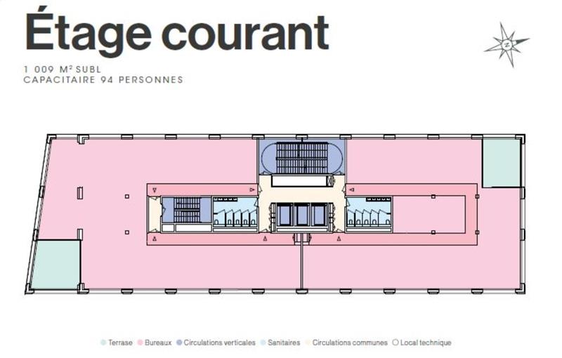 Location de bureau de 2 700 m² à Bordeaux - 33000 plan - 1