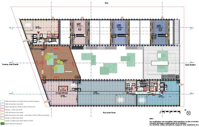 Location de bureau de 644 m² à Bordeaux - 33000 plan - 1