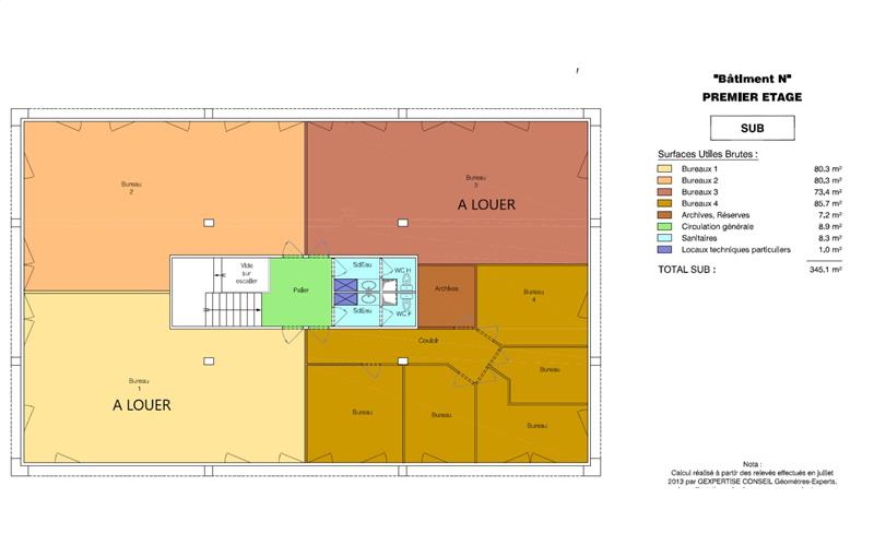 Location de bureau de 546 m² à Bordeaux - 33000 plan - 1