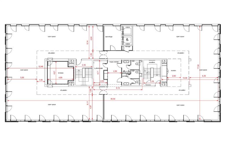 Location de bureau de 1 311 m² à Bordeaux - 33000 plan - 1