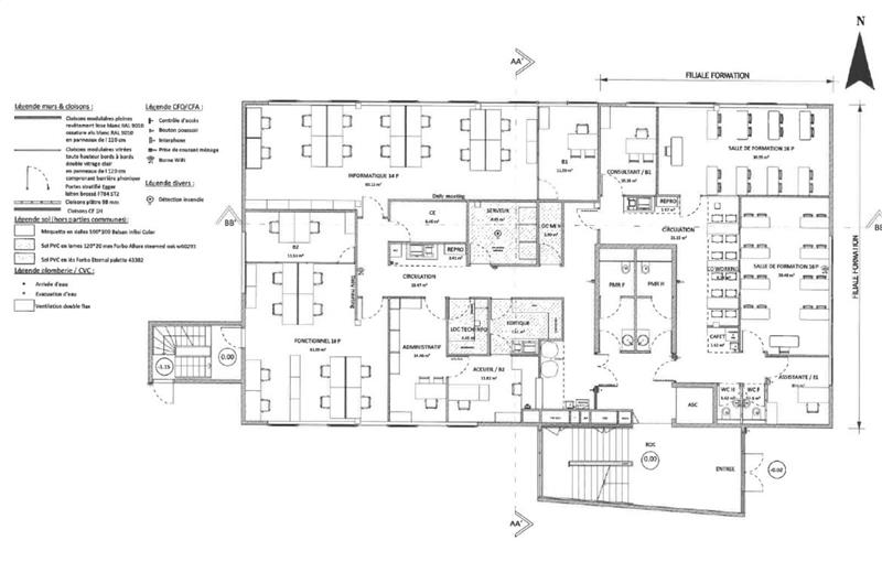 Location de bureau de 1 090 m² à Bordeaux - 33000 plan - 1