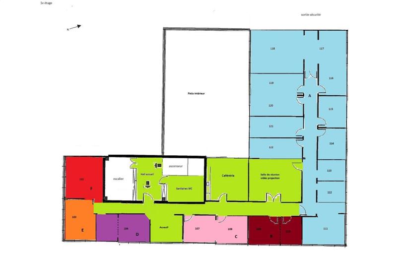 Location de bureau de 250 m² à Bordeaux - 33000 plan - 1