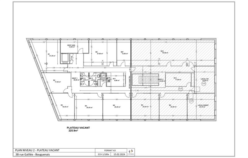 Location de bureau de 1 000 m² à Bouguenais - 44340 plan - 1