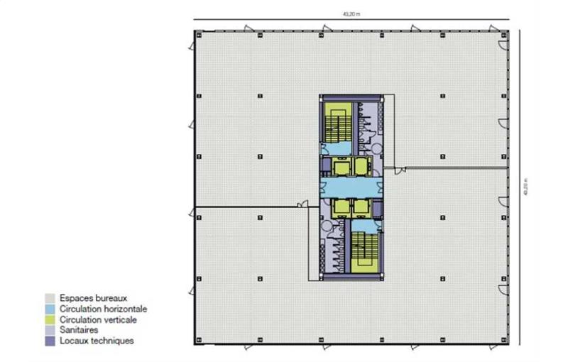 Location de bureau de 8 216 m² à Boulogne-Billancourt - 92100 plan - 1