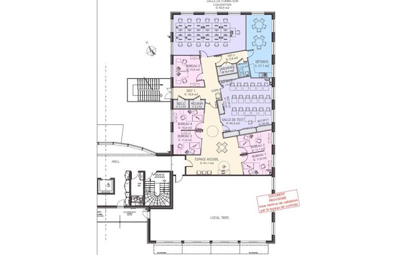 Location de bureau de 343 m² à Bourgoin-Jallieu - 38300 plan - 1