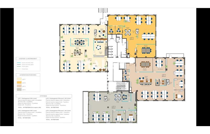 Location de bureau de 1 477 m² à Bron - 69500 plan - 1