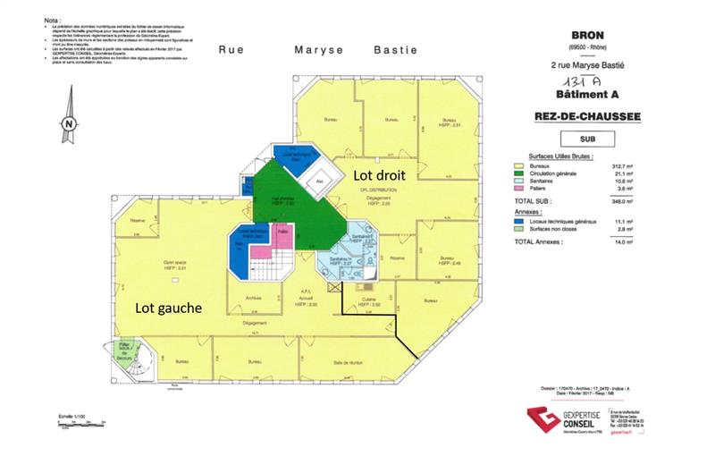 Location de bureau de 143 m² à Bron - 69500 plan - 1