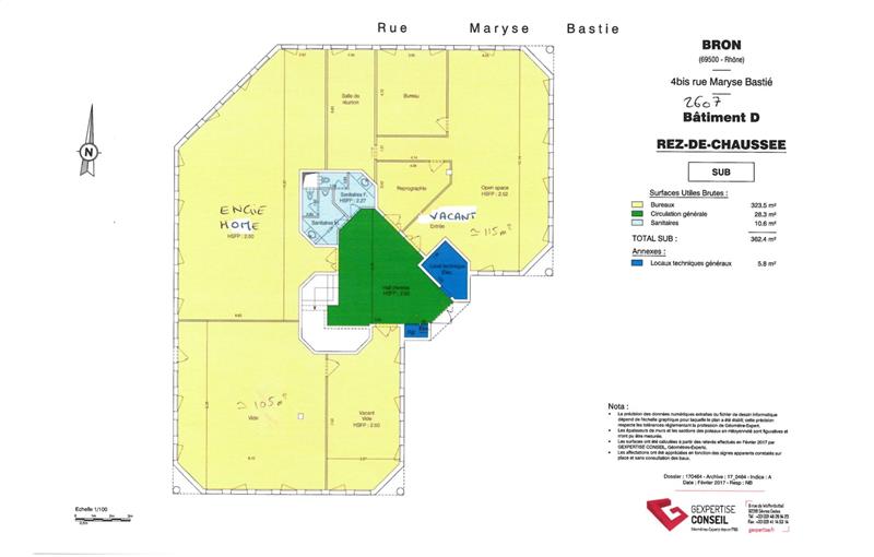 Location de bureau de 362 m² à Bron - 69500 plan - 1