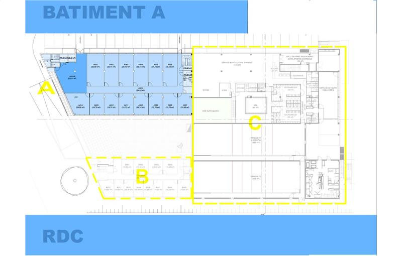 Location de bureau de 418 m² à Bruges - 33520 plan - 1