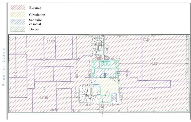 Location de bureau de 1 195 m² à Bruges - 33520 plan - 1