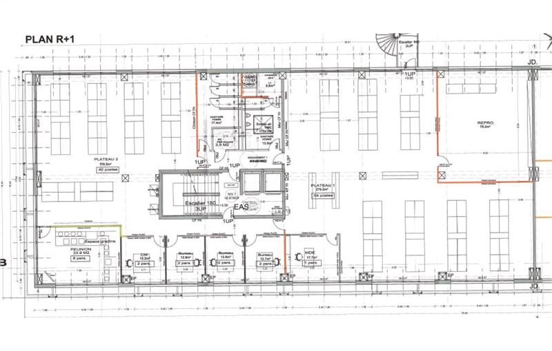 Location de bureau de 720 m² à Calais - 62100 plan - 1