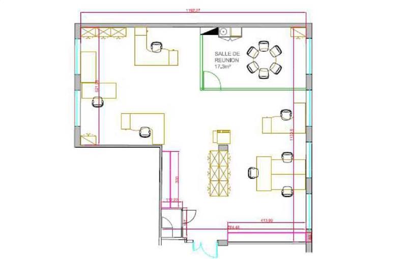 Location de bureau de 112 m² à Caluire-et-Cuire - 69300 plan - 1