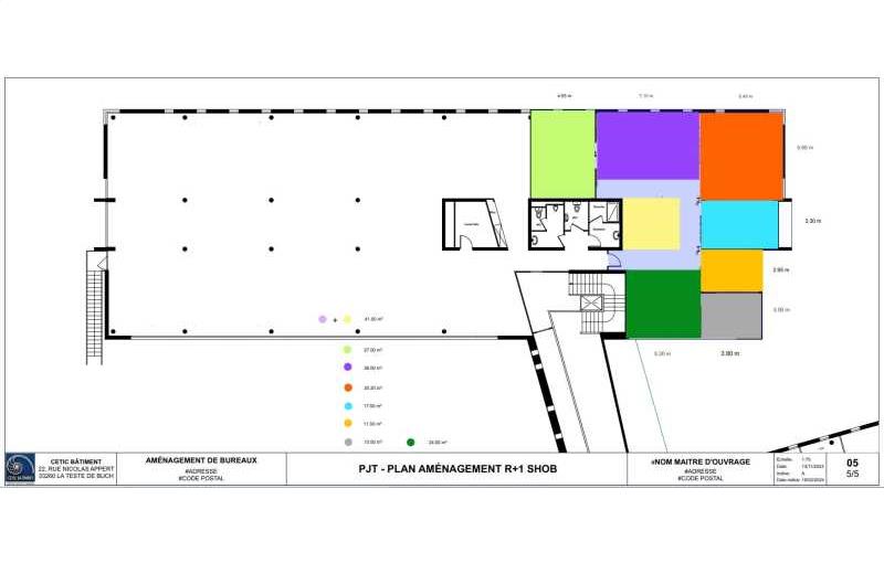 Location de bureau de 742 m² à Canéjan - 33610 plan - 1