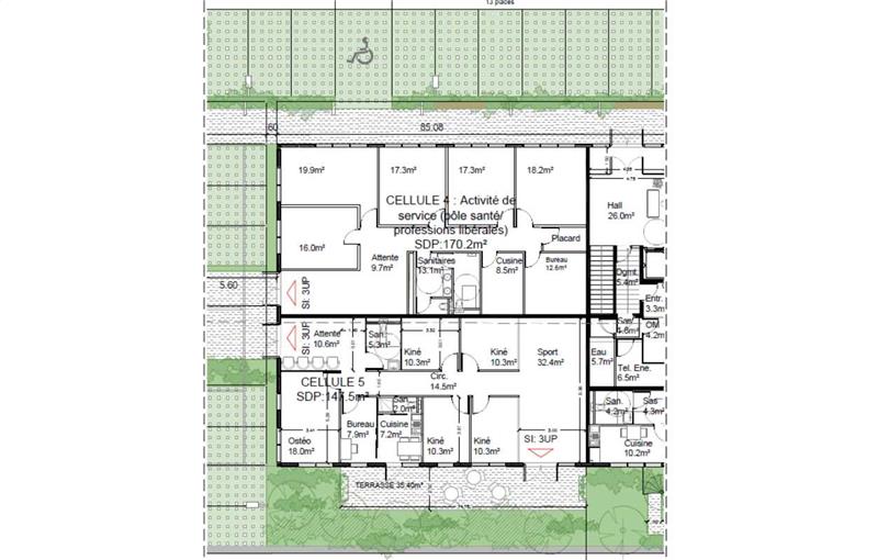 Location de bureau de 348 m² à Chalifert - 77144 plan - 1