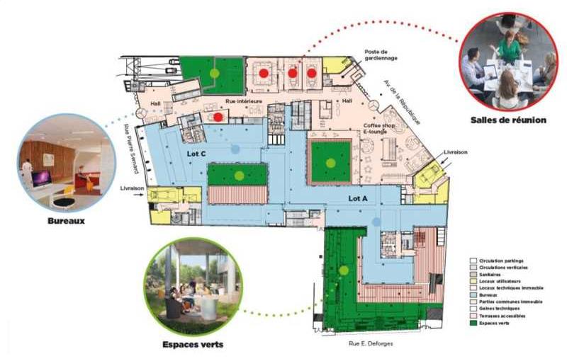 Location de bureau de 7 616 m² à Châtillon - 92320 plan - 1