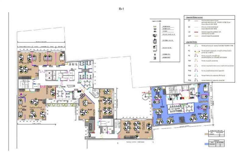 Location de bureau de 827 m² à Clichy - 92110 plan - 1