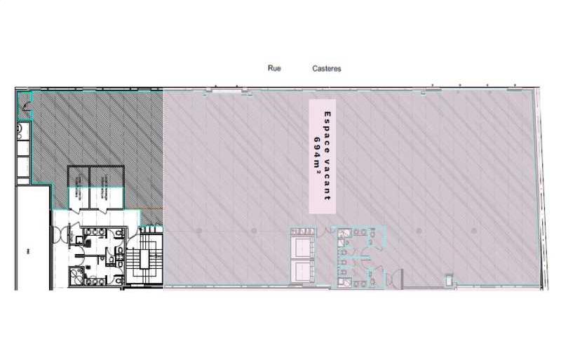 Location de bureau de 694 m² à Clichy - 92110 plan - 1