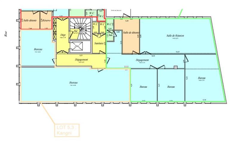 Location de bureau de 93 m² à Clichy - 92110 plan - 1