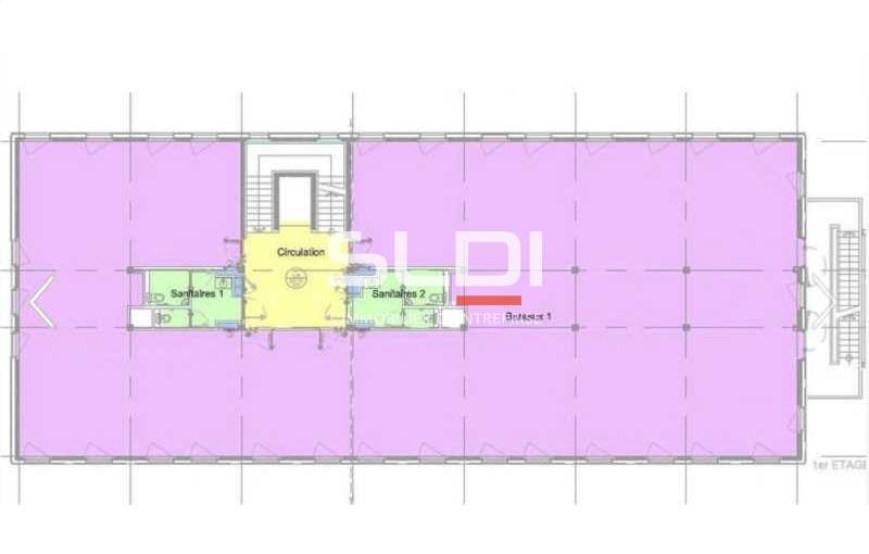 Location de bureau de 374 m² à Colombier-Saugnieu - 69124 plan - 1