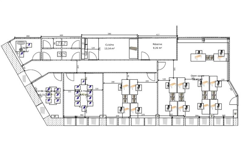 Location de bureau de 205 m² à Colomiers - 31770 plan - 1