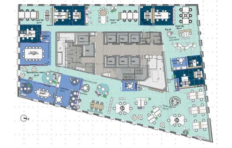 Location de bureau de 10 234 m² à Courbevoie - 92400 plan - 1