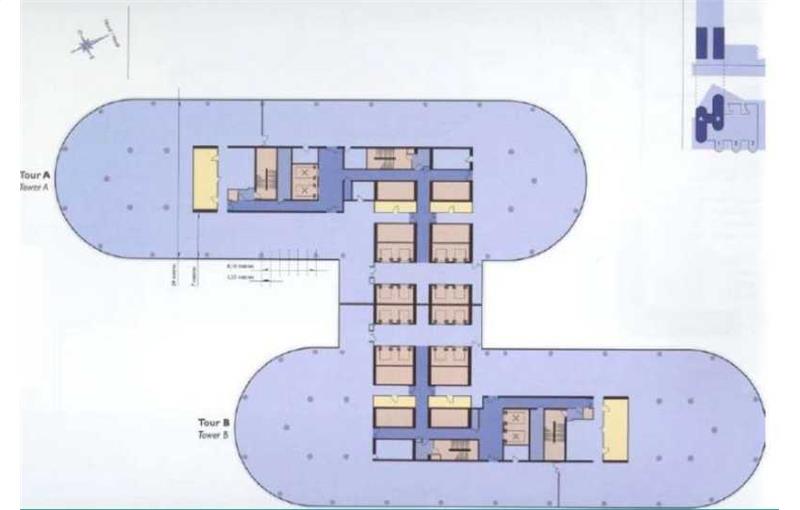 Location de bureau de 15 596 m² à Courbevoie - 92400 plan - 1