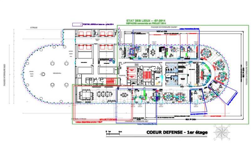 Location de bureau de 2 126 m² à Courbevoie - 92400 plan - 1