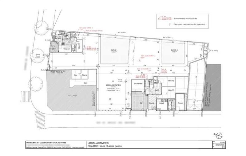 Location de bureau de 707 m² à Courbevoie - 92400 plan - 1